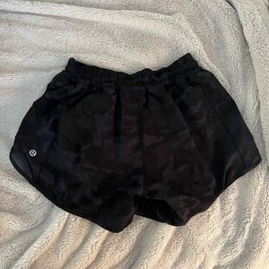 Black Camo Lulu Lemon Athletic Shorts
